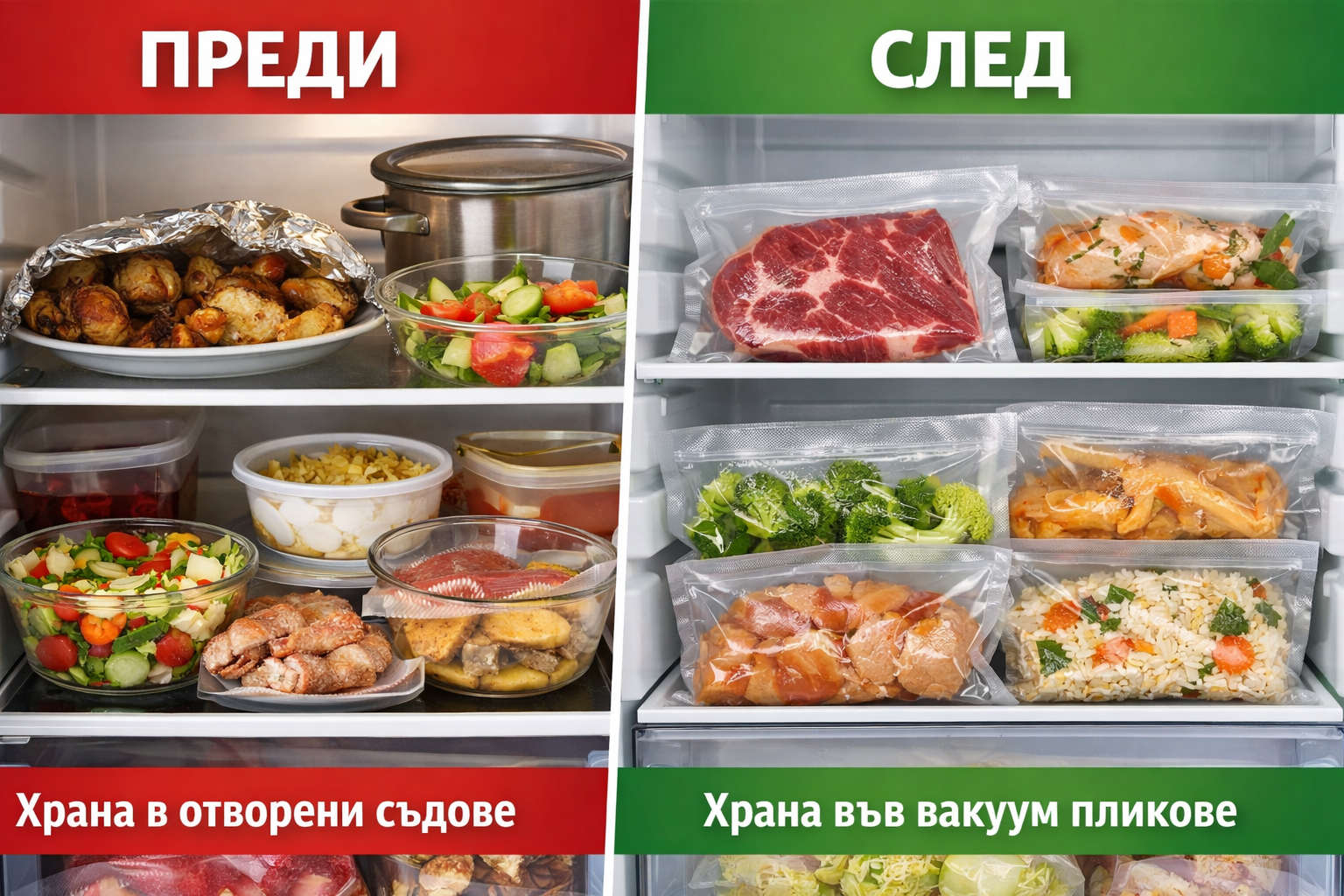 Вакуумиране на храна след празниците: как да я запазим свежа по-дълго време